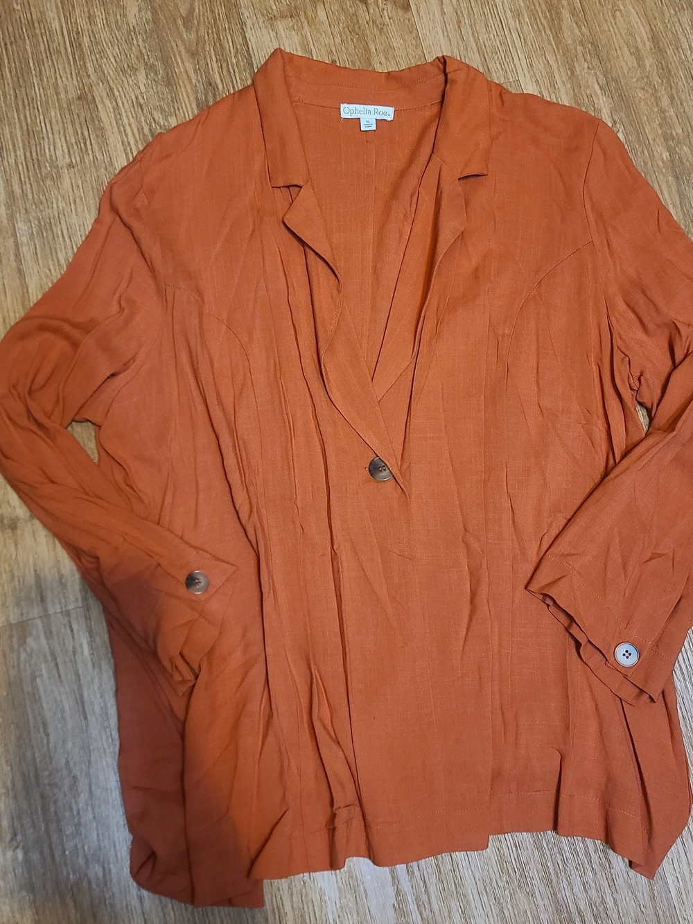 Ophelia Rae Women's Rust Single-Button Blazer